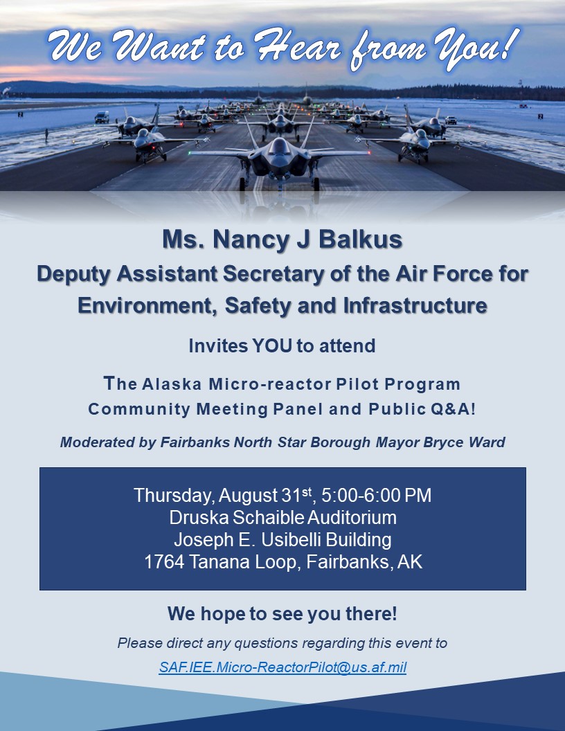 Micro Reactor Town Hall Meeting flyer